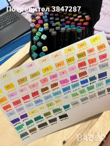 Комплект от маркери с алкохол с две страни и калъф за съхранение на основа , снимка 2 - Други - 43999268