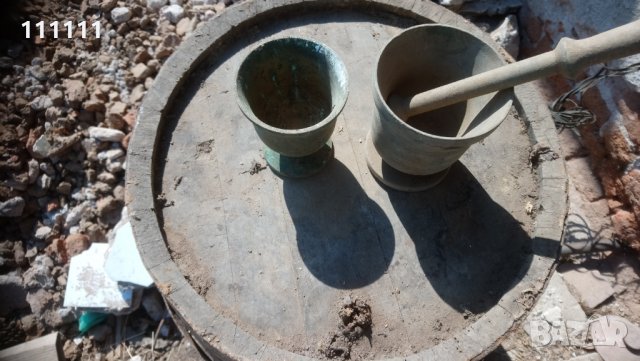 Голямо месингово хаванче 4кг. Много рядко и малко месингови хапване , снимка 14 - Колекции - 19504606