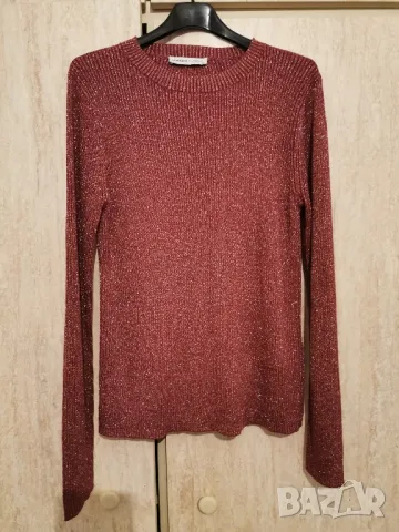 блуза с блестящ ефект , снимка 3 - Блузи с дълъг ръкав и пуловери - 48377071