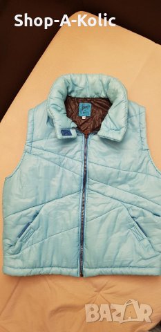 90s Jeans De CHRISTIAN LACROIX Turquoise Blue Vest, снимка 3 - Елеци - 35135697