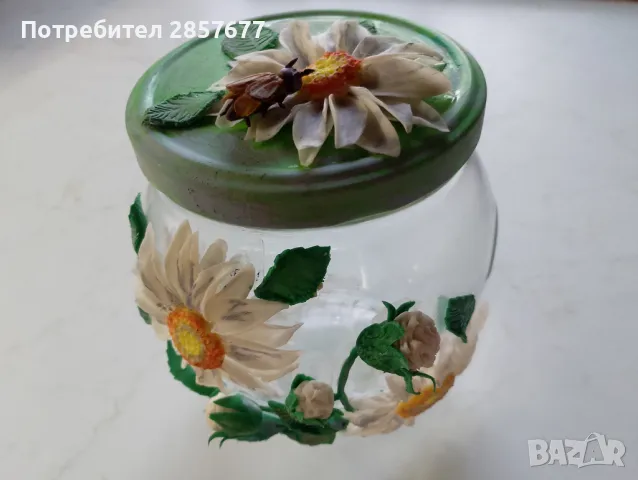 стъклен буркан , снимка 4 - Декорация за дома - 48908443