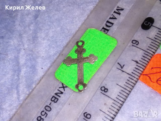СТАРО СРЕБЪРНО НАГРЪДНО КРЪСТЧЕ СРЕБРО 950 ПРОБА РЪЧНА МАЙСТОРСКА ИЗРАБОТКА 26350, снимка 2 - Антикварни и старинни предмети - 40500179