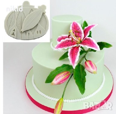 Сет Лилиум Големи листа листо вейнър за направа на цвете силиконов молд