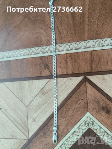 Сребърна гривна , снимка 4 - Гривни - 53483319