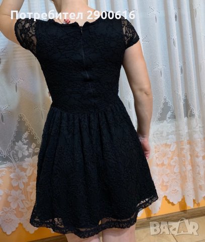 Черна елегантна рокля, снимка 5 - Рокли - 33110685