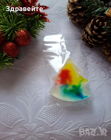 Промо!!! Красиви коледни глицеринови сапунчета, снимка 12 - Декорация за дома - 52539762