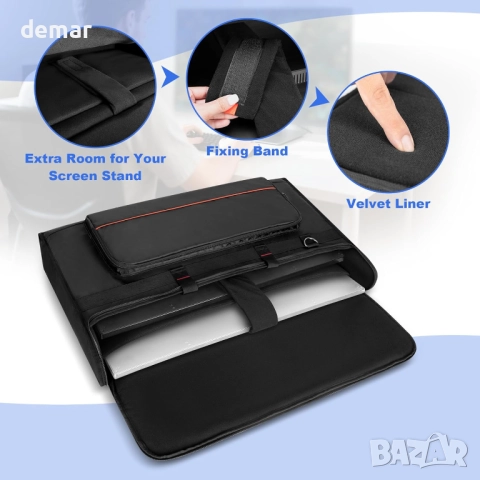 Калъф за носене на монитори Trunab 27-32 инча с подплатка, 2 монитора, снимка 6 - Други - 51457572