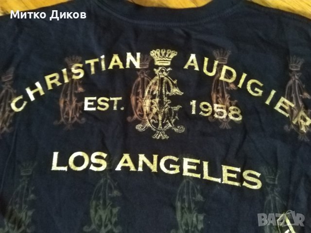 Кристиан Аудигер женска тениска маде ин САЩ 100% памук размер М, снимка 8 - Тениски - 37066996