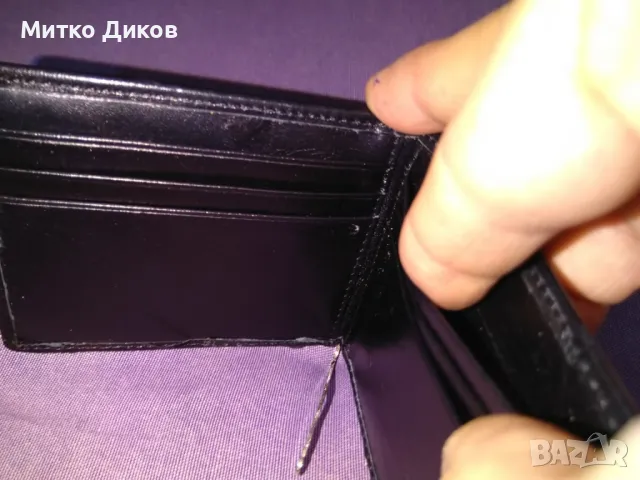 Щипка за пари с джоб за стотинки и 6 визитки нова компактна естеств.кожа 110х85мм, снимка 5 - Портфейли, портмонета - 50113640