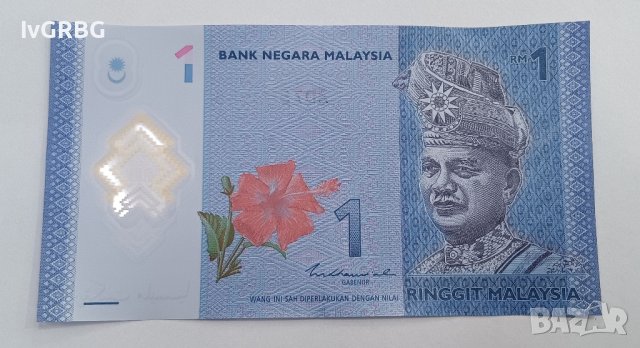 1 рингит Малайзия  , полимерна банкнота от Азия , снимка 2 - Нумизматика и бонистика - 43855675
