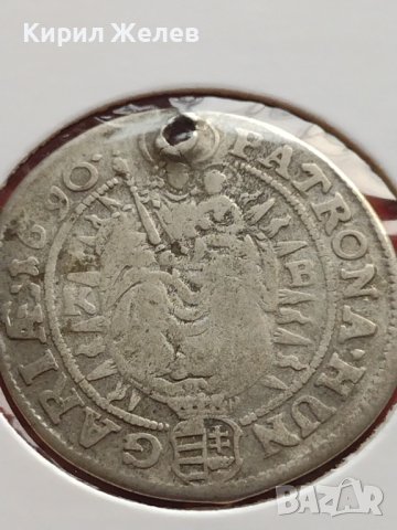 Сребърна монета 15 кройцера Леополд първи Кремниц Унгария 13681, снимка 12 - Нумизматика и бонистика - 42987579