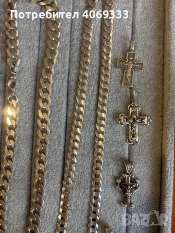 Сребърен ланец Панцер с Кръст , снимка 14 - Колиета, медальони, синджири - 53517388