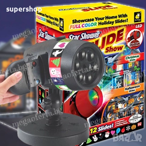 Детски Коледен Проектор Лазер 48 Сменяеми Картинки Коледа Рожден Ден, снимка 8 - Други - 52424347