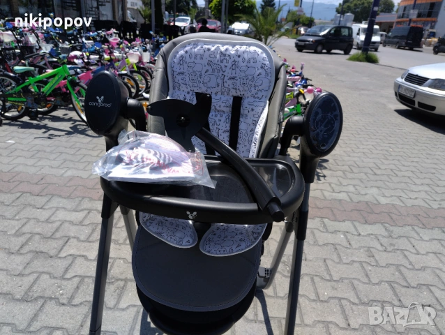 CANGAROO Стол за хранене с функция люлка NIRVANA 2в1 сив, снимка 11 - Проходилки - 53569087