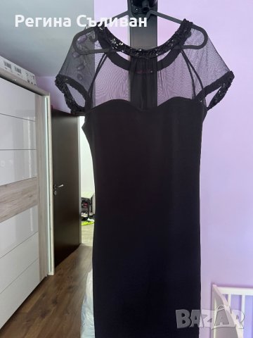 Красива черна рокля L, снимка 1 - Рокли - 37839997