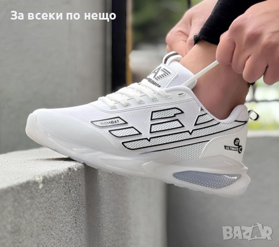 Armani Uktimate C2 Мъжки Маратонки С Кутия👟Мъжки Спортни Обувки Бяло и Черно Код S290, снимка 2 - Маратонки - 52427712