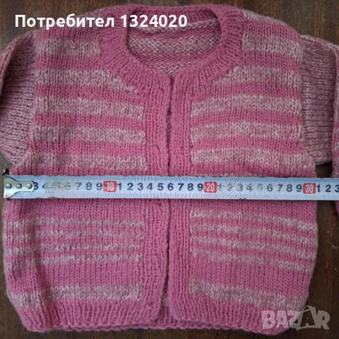 Нова вълнена ръчно плетена горница за момиче, снимка 2 - Детски пуловери и жилетки - 47664935