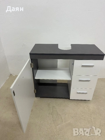 Шкаф за баня за мивка VASAGLE, МДФ, снимка 3 - Шкафове - 53468693