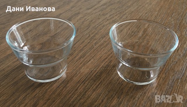 2 бр. стъклени свещници, снимка 2 - Декорация за дома - 28618553