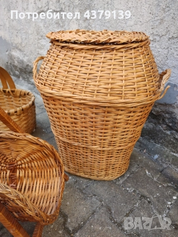 Плетени кошници,кош и поставка за списания, снимка 5 - Други стоки за дома - 51541375