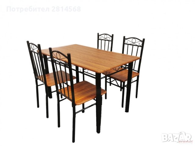 Комплект маса и столове метал , снимка 4 - Маси - 43325803