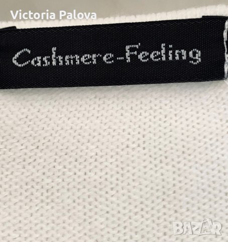 Красива нежна жилетка CASHMERE - FEELING айвъри, снимка 2 - Жилетки - 43370846