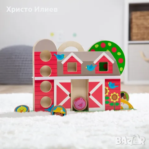 Дървена играчка Ферма с животни GO Tots плевня – Melissa & Doug, снимка 8 - Образователни игри - 49728810