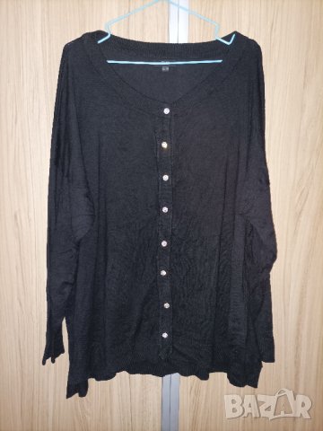 Макси черна жилетка 