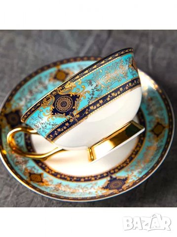 Луксозни чаши костен порцелан, кралска колекция за чай, кафе и капучино, снимка 3 - Сервизи - 38563407