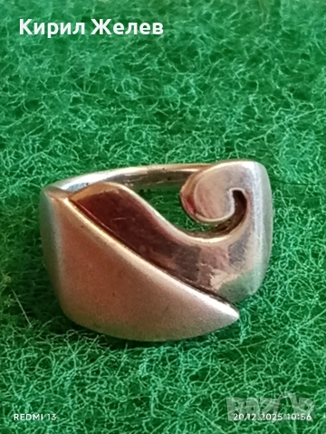 СРЕБЪРЕН ПРЪСТЕН с АБСТРАКТЕН ДИЗАЙН АРТ ДИЗАЙНЕРСКО БИЖУ МАЙСТОРСКА ИЗРАБОТКА 26560