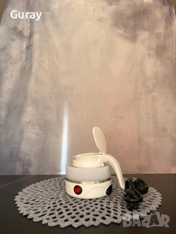 Сгъваема електрическа кана Plaibil от силикон и INOX, Retoo, 750 W, 0,5 L, подвижен кабел - Варна, снимка 5 - Кани - 53487643