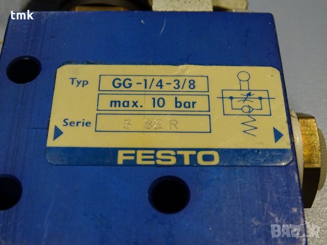 Пневматични крайни изключватели Festo RO-3-1/4, Festo GG-1/4, RS-3-1/8 , снимка 7 - Резервни части за машини - 32250316