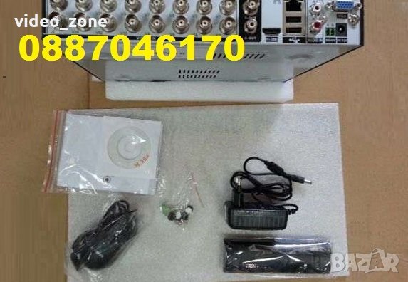 16ch Dvr, 16 броя 3мр 720р камери матрица Sony CCD + кабели 16 канално видеонаблюдение, снимка 2 - Комплекти за видеонаблюдение - 32217523