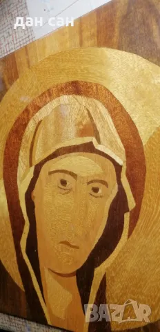 интарзия на дева Мария уникат, снимка 5 - Антикварни и старинни предмети - 47701501