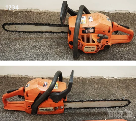 Бензинов верижен трион бензинопил HUSQVARNA 137 резачка за дърва 