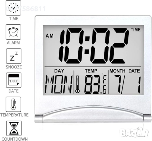 НОВ СВЕТЕЩ ЧАСОВНИЦИК.ПОСТОЯННО СВЕТЕЩИ LED ЧАСОВНИЦИ НА ТОК ТЕРМОМЕТЪР БУДИЛНИК SVETESHT CHASOVNIK+, снимка 14 - Други - 51633894