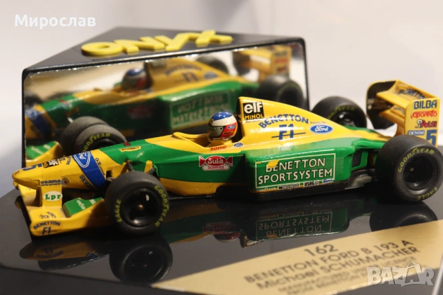 1:43 ONYX BENETTON FORD SCHUMACHER БОЛИД ФОРМУЛА F1, снимка 6 - Колекции - 53445244