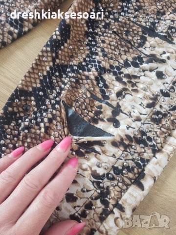 Клин панталон в змийски принт, снимка 5 - Клинове - 39998212