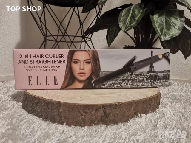 Керамична преса- маша за коса от ELLE 2-в-1, снимка 3 - Преси за коса - 48678665