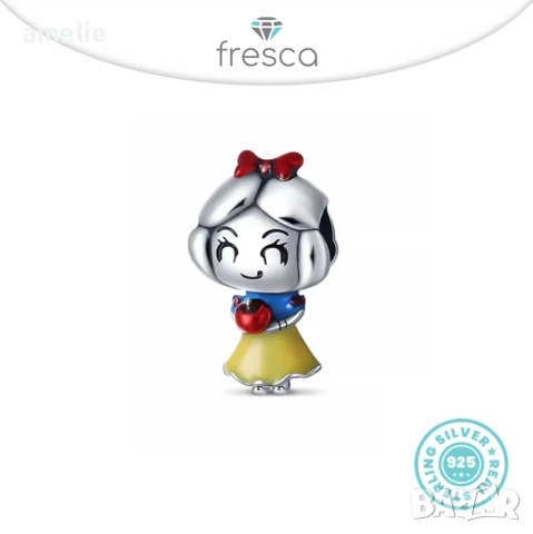 НОВO!Талисман Fresca по модел тип Пандрора Pandora сребро 925 Disney SnowWhite Снежанка