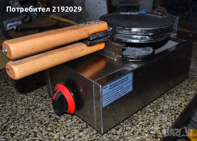 Професионален Аеро ГОФРЕТНИК на газ, за Бъбълс гофрети , снимка 2 - Гофретници - 53488743