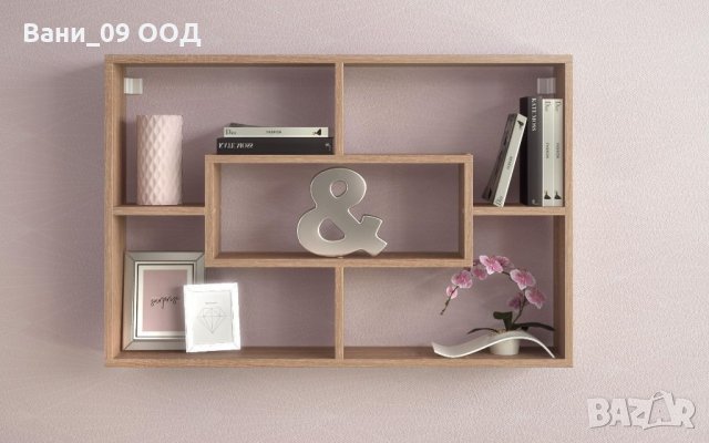 Красива стенна етажерка с 5 разделения