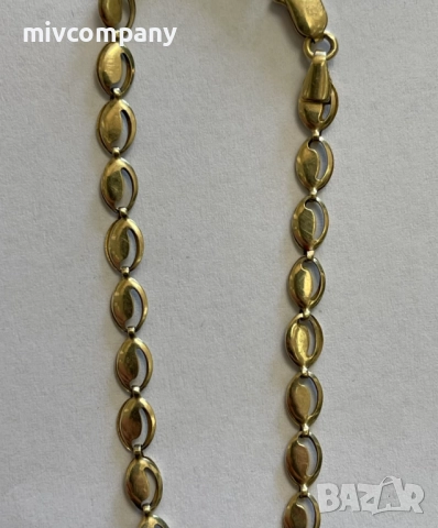 Златна Гривна 3.8гр. 19.5см, снимка 3 - Гривни - 52226520