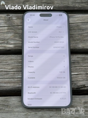 iPhone 14 Pro Max 128GB Space Black, снимка 4 - Apple iPhone - 53010990