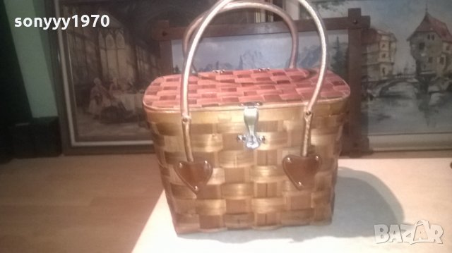 АНТИКА-ДЪРВЕНА ЧАНТА-ВНОС ШВЕИЦАРИЯ, снимка 3 - Колекции - 27299884
