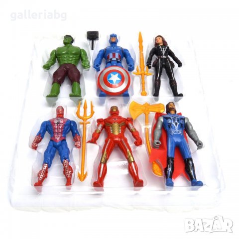 Комплект от 6 фигурки на Марвел (Marvel, Avengers) в Фигурки в гр. Бургас -  ID39355130 — Bazar.bg