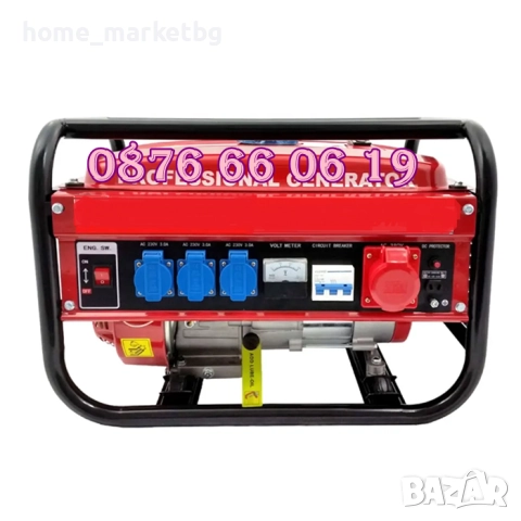 Генератор на газ, бензин и метан, четиритактов генератор за ток 3,5 kW, снимка 4 - Други машини и части - 51839434