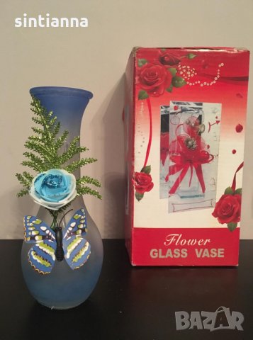 Стъклени вази, нови в кутия, снимка 2 - Вази - 27384009