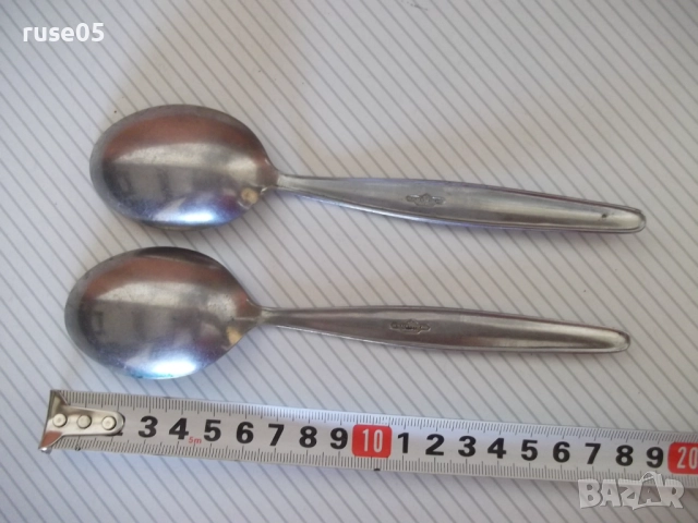 Лот от 2 бр. лъжици полски, снимка 2 - Прибори за хранене, готвене и сервиране - 51954824
