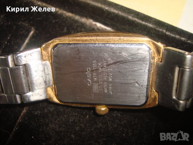 CASIO ОРИГИНАЛЕН ПОЗЛАТЕН ЯПОНСКИ ЧАСОВНИК РАБОТЕЩ с ОРИГИНАЛНАТА ВЕРИЖКА КАСИО и ЛУКС КУТИЯ 22351, снимка 4 - Мъжки - 32912112